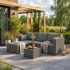 beautysofa SEVILLA Loungeset dunkelgrau