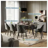 Vicco Esstisch Goldamo, Schwarz, 160-200 x 90 cm Ausziehbar (1-St) schwarz