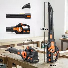 Outsunny Akku-Laubsauger 20V inkl. 2 x 4,0 Ah + Ladegerät