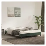 vidaXL Bettgestell ohne Matratze Dunkelgrün 140x200 cm Samt