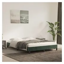 vidaXL Bettgestell ohne Matratze Dunkelgrün 140x200 cm Samt