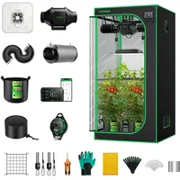 VIVOSUN GIY Smart Grow Tent System 80x80cm, WiFi-integrierte Grow Tent Set, mit Automatischer Ventilation und Zirkulation, 150W Vollspektrum-LED-Grow Light und GrowHub E42A Kontroller