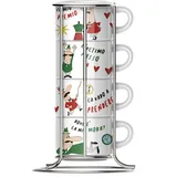 Bialetti Cappuccinotasse 0,18 l Weiß 5 St.
