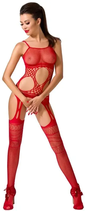 PASSION - WOMAN BS047 ROTER BODYSTOCKING, EINE GRÖSSE