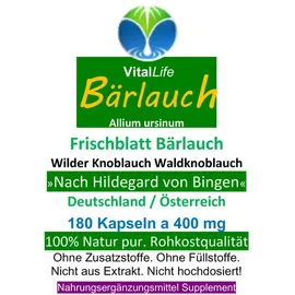 VitalLife Wilder Frischblatt Bärlauch Kapseln 180 St.