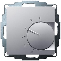 EBERLE UP-Raumregler Aluminium 55x55, 5-30C, AC 230V, 1Wechsler, 10A/5A