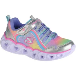 Sneakers Mädchen Heart Lights-Rainbow Lux grau|rosa|hellblau 34