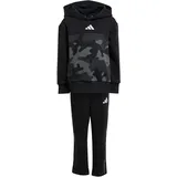adidas Seasonal Essentials Camo Fleece Jogginganzug Kinder JW2475 - black/white,