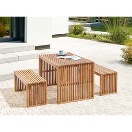 Beliani Bellano 105 x 43 x 35 cm Hellbraun