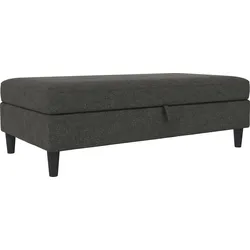 Stauraumhocker DOREL HOME "Hartford", grau (anthrazit), B:130cm H:43cm T:69cm, Hocker, Stauraumhocker, Polsterhocker mit Stauraum, frei im Raum stellbar, Sitzhöhe 43 cm