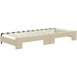 vidaXL Tagesbett Ausziehbar Creme 80x200 cm Stoff