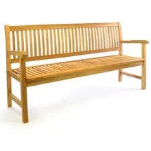 VCM 4er Sitzbank 4er Sitzbank Gartenbank Landhausstil  Teak Holz  cm Braun