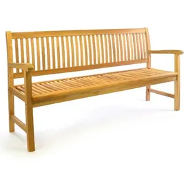 VCM 4er Sitzbank 4er Sitzbank Gartenbank Landhausstil  Teak Holz  cm Braun