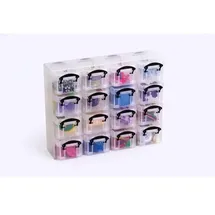 Really Useful Box Aufbewahrungsbox 28 x 8,5 x 22,5 cm 16-tlg. transparent