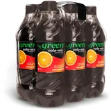 Green Cola Mix 6 x 1L PET – 6er Pack | Cola mit Orangensaft | 0% Zucker, 0% Aspartam, keine Kalorien | zuckerfrei, koffeinhaltig, vegan