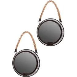 Spiegelwandblaker "Anandi, schwarz", schwarz, B:18cm H:18cm T:18cm, MYFLAIR MÖBEL & ACCESSOIRES, Spiegel, Landhaus, rund