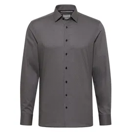 Eterna Langarmhemd Slim Fit grau 40