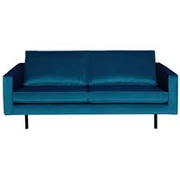 Couch in Blau Samt Retro Style