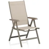 Kettler Gartenstuhl Kettler Basic Plus Klappsessel Multipositionssessel taupe/ Stucco