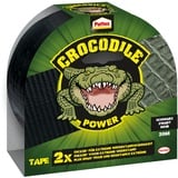 Pattex Crocodile Power Klebeband, starkes Gewebeband mit doppelter Dicke, extreme Widerstandsfähigkeit für schwierigste Reparaturen, Duct Tape für verschiedene Materialien, schwarz, 1 x 20m