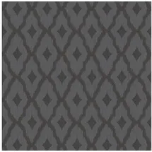 Profhome Ethno Tapete Ornament 0,53 m x 10 m 5,33 m2 Grau/Schwarz 961975-GU