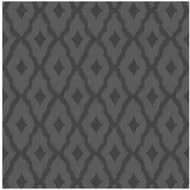 Profhome Ethno Tapete Ornament 0,53 m x 10 m 5,33 m2 Grau/Schwarz 961975-GU