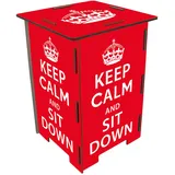 Werkhaus Photohocker Keep Calm 30 x 42 x 30 cm Rot