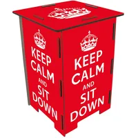 Werkhaus Photohocker Keep Calm 30 x 42 x 30 cm Rot