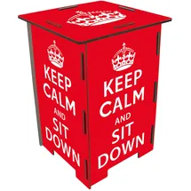 Werkhaus Photohocker Keep Calm 30 x 42 x 30 cm Rot