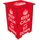 Werkhaus Photohocker Keep Calm 30 x 42 x 30 cm Rot