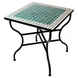 Marrakesch Orient & Mediterran Interior Mosaiktisch Ø 70 x 75 cm Grün/Beige