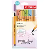 Stabilo point 88 PASTELlove Fineliner farbsortiert 0,4 mm, 12 St.