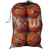 Wilson NBA 6 Ball Mesh Basketball Bag, Schwarz