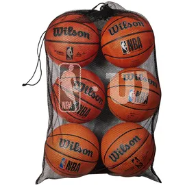 Wilson NBA 6 Ball Mesh Basketball Bag, Schwarz