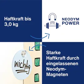 Magnetoplan Design-Magnete, Acryl, 30 mm 4 Stück