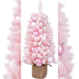 Costway Künstlicher Weihnachtsbaum rosa 90 cm