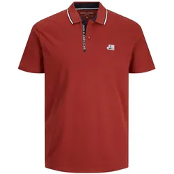 Jack & Jones Poloshirt LOGAN Polo Kurzarmshirt mit Kontraststreifen und Logo-Details