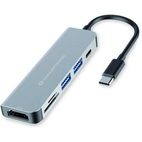 Conceptronic DONN02G - portreplikator USB 3.2 Gen 1 (3.1 Gen 1) Type-C Aluminium
