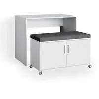 Vicco Schreibtisch Flona Weiß, 93.2 cm,