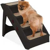 Relaxdays Hundetreppe schwarz 39,0 x 61,0 x 49,0 cm