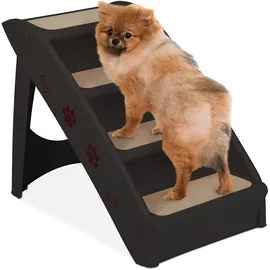 Relaxdays Hundetreppe schwarz 39,0 x 61,0 x 49,0 cm