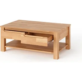 Elfo Couchtisch mit Schubkasten Kernbuche geölt 115 x 70 cm