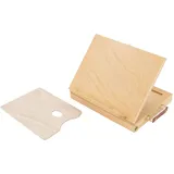 ECD Germany Tischstaffelei Holz mit Schublade und Palette, Holzstaffelei Klein