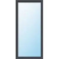 Uw 0,9 W/m2k Terassentür Pvc, 3-fach Isolierglas, Weiss/titan, 1-flügelig, Dreh/kipp, 110 X 210 Cm, Din Rechts