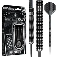 WINMAU Blackout 22g Profi Wolfram Steeltip Dartpfeile Set mit Flights und Schäfte