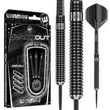 WINMAU Blackout 22g Profi Wolfram Steeltip Dartpfeile Set mit Flights und Schäfte