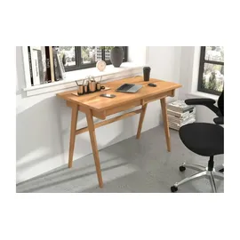 mc akcent Schreibtisch Delia Eiche massiv / Braun