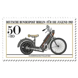 Briefmarkenserie Berlin Für die Jugend 1983: Historische Motorräder, Mi.-Nr. 694-697