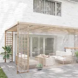 vidaXL Transparente Plane mit Ösen 6x10 m PVC