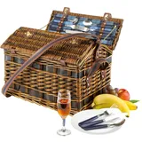 Weiden-Picknickkorb SUMMERLOVE für 4 Personen